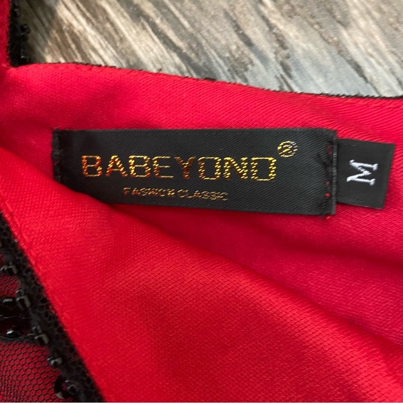 Babeyond red flapper 1920’s Great Gatsby dress size M - Picture 3 of 7